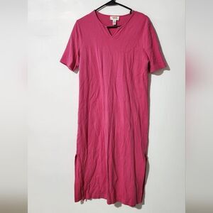 Talbots v neck short sleeves cotton dress